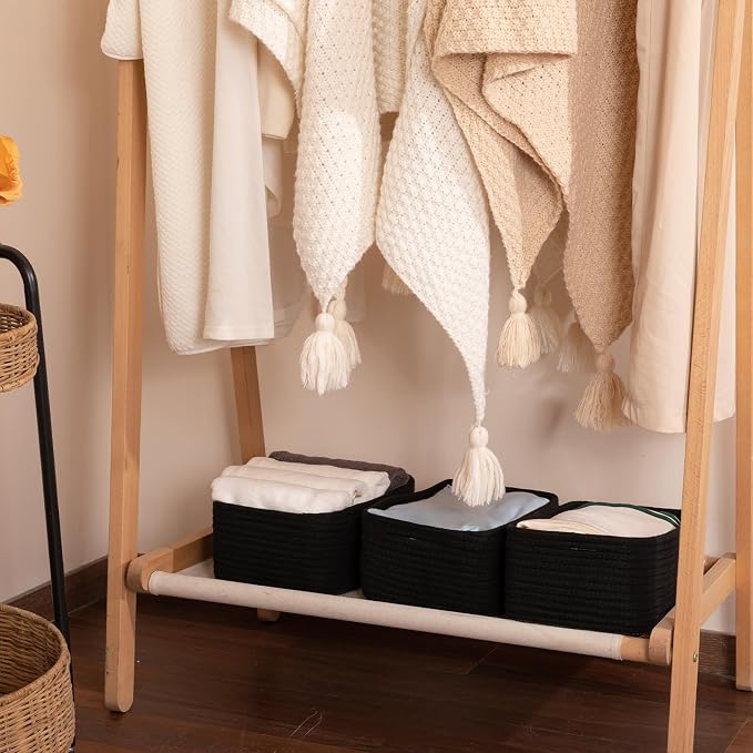 3 Pack Small Storage Baskets for Organizing, Cute Woven Decorative Gift Baskets - Image 5