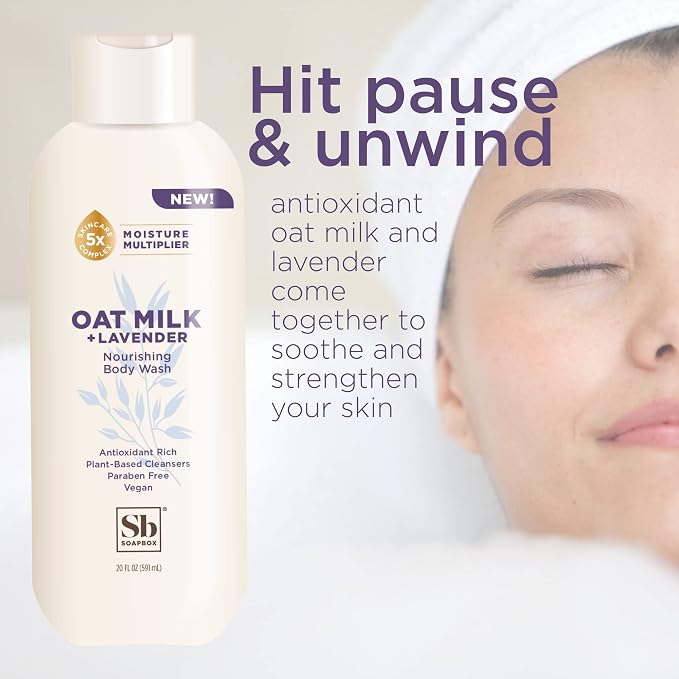 Soapbox Body Wash, Oat Milk + Lavender Body Wash, Vegan & Moisturizing - Image 4