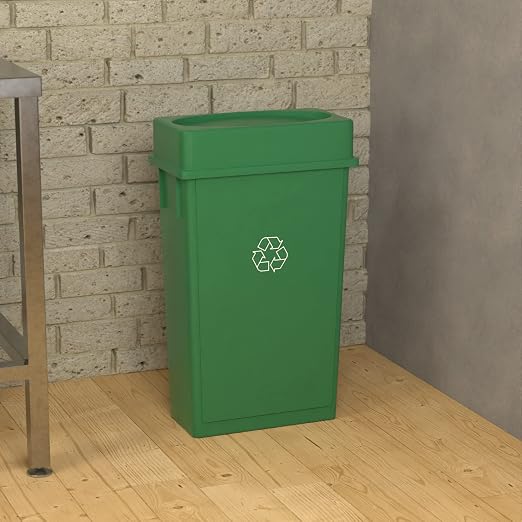 23 Gallon Green Recycle Slim Jim Trash Can - Image 4