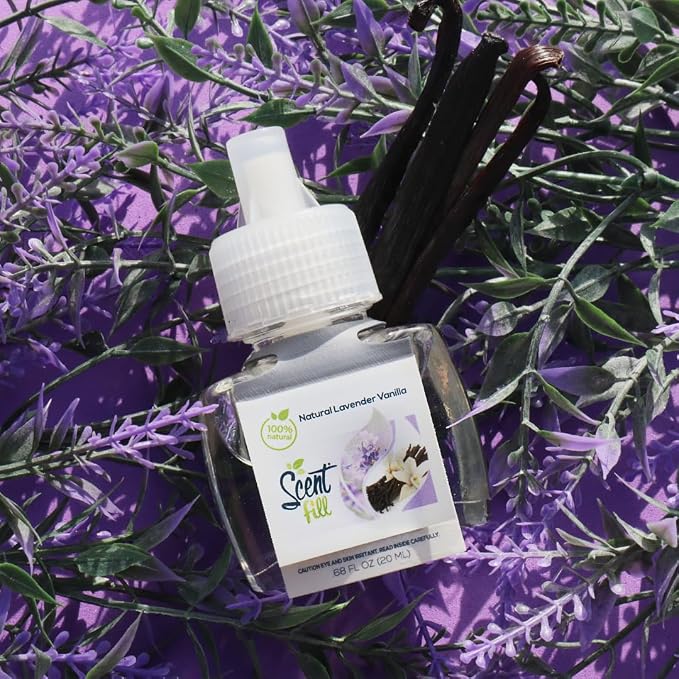 Scent Fill 100% Natural Lavender Vanilla Plug in Air Freshener, Scented Oil - Image 3