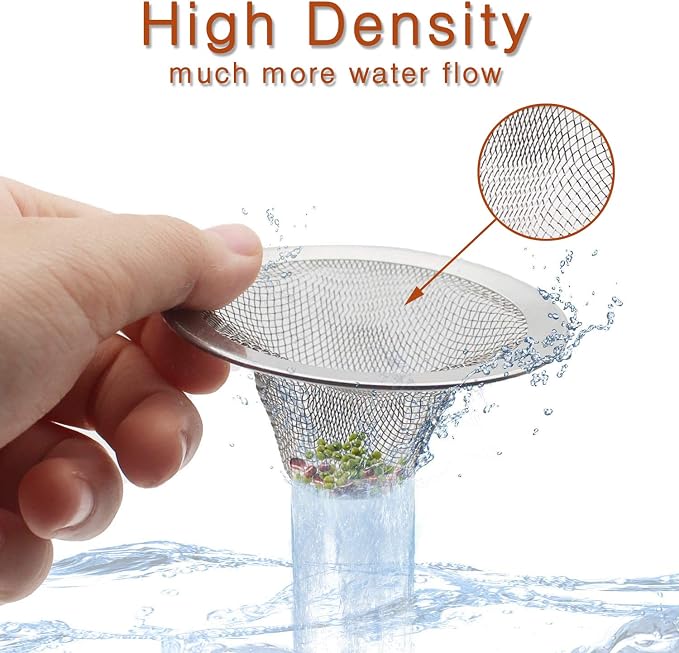 2pcs Heavy Duty Stainless Steel Slop Basket Filter Trap, 2.75" Top / 1" Mesh - Image 8
