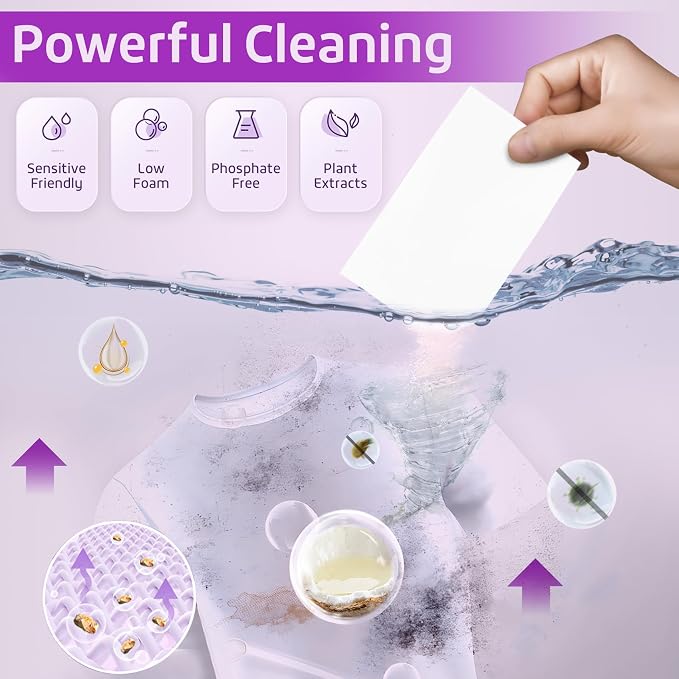 Poesie Laundry Detergent Sheets Lavender Scent 3 Pack 480 Sheets 240 Loads - Image 4