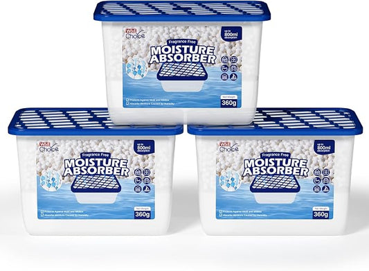 W&E Choice Moisture Absorbers, Fragrance-Free Dehumidifier Boxes by WEChoice