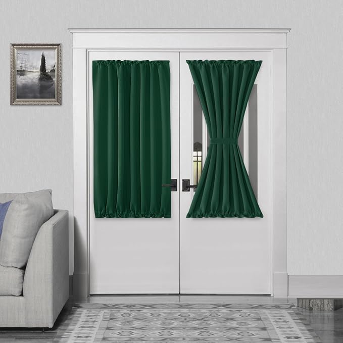 DWCN French Door Curtains – Rod Pocket Thermal Blackout Curtain by DWCN