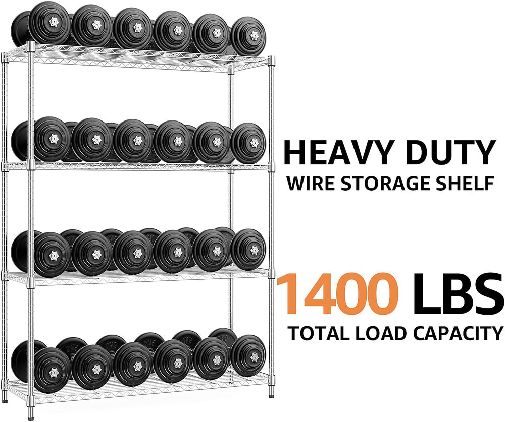 M MZG 5-Shelf Storage Shelves,Wire Shelving Heavy Duty Metal Storage Shelving...