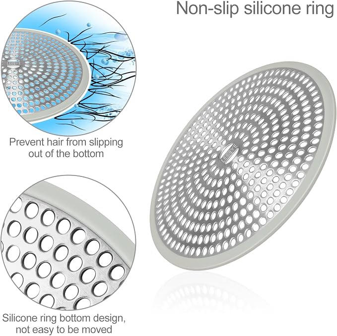 LEKEYE Shower Drain Hair Catcher | Strainer | Shower Stall Drain Cover | - Image 5