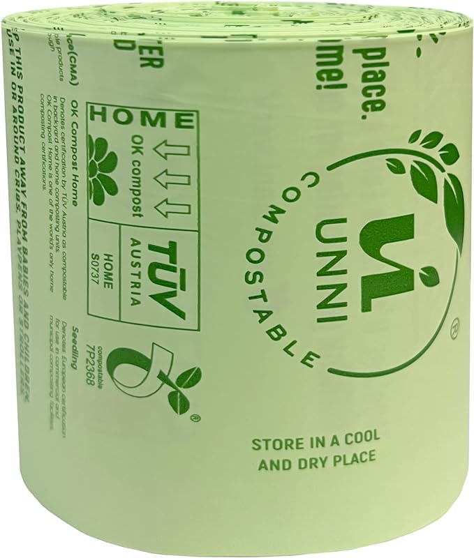 UNNI Compostable Trash Bags, 8 Gallon / 30 Liter, Extra Thick 0.85 mil Medium - Image 5