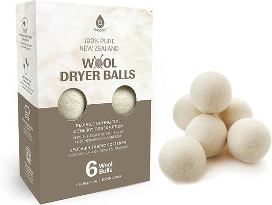 Pursonic Laundry Wool Dryer Balls – Reusable Dryer Balls Made from 100% Pure by Pursonic