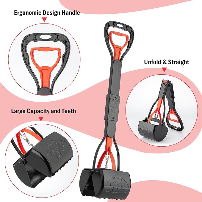 Pooper Scooper Set, Dog Poop Tray and Rake Set - Image 7