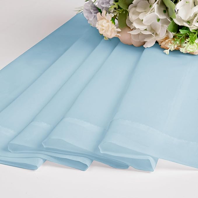 Chyhomenyc Sheer Valances for Windows 2 Pack, Small Window Curtains for Living - Image 8