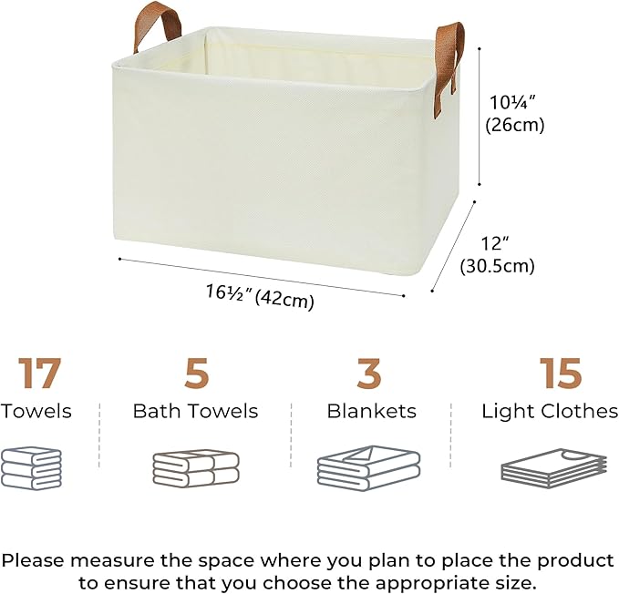 GRANNY SAYS Closet Storage Baskets, Collapsible Fabric Storage Bins - Image 6