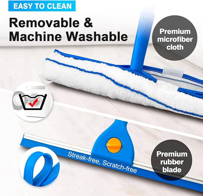 Squeegee for Window Cleaning, Window Cleaning Kit for Shower Glass Mirror Door - Image 6