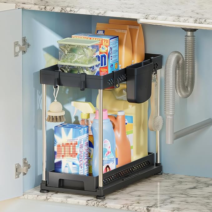 Under Sink Organizer, 2 Tier Pull Out Cabinet Organizer by Unknown
