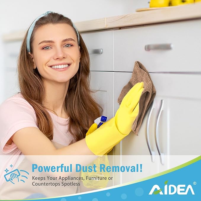 AIDEA Microfiber Cleaning Cloth-12PK, Soft Microfiber Towels - Image 4
