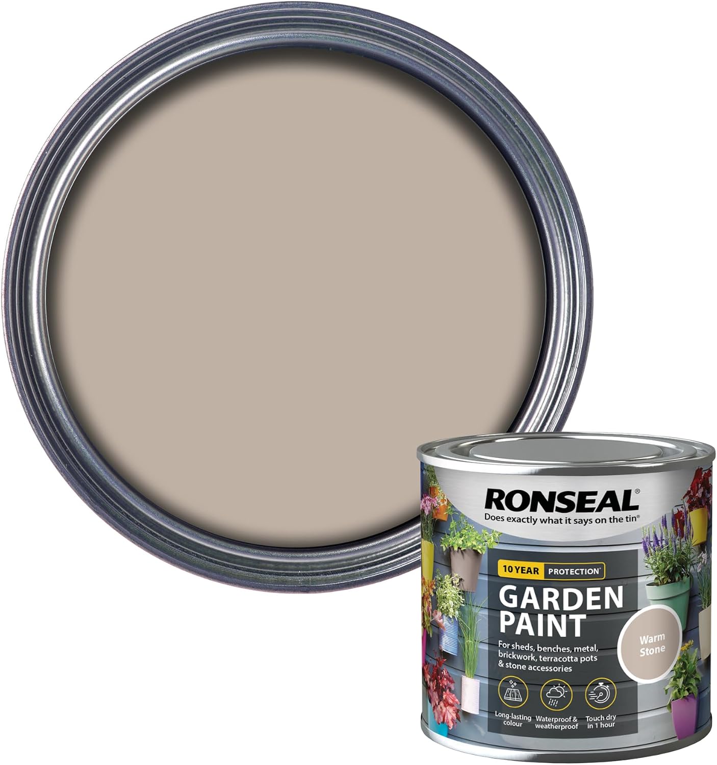 Ronseal - Garden Paint Warm Stone 250ml