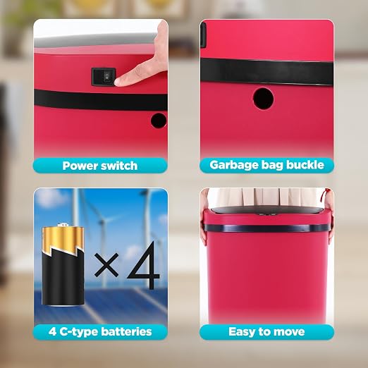 Automatic Motion Sensor Bathroom Trash Can - Image 6