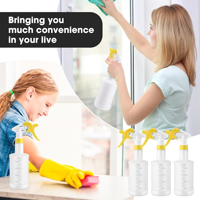 Eccliy 12 Pcs 16 Oz Plastic Spray Bottle, Adjustable Empty Reusable Sprayer - Image 6