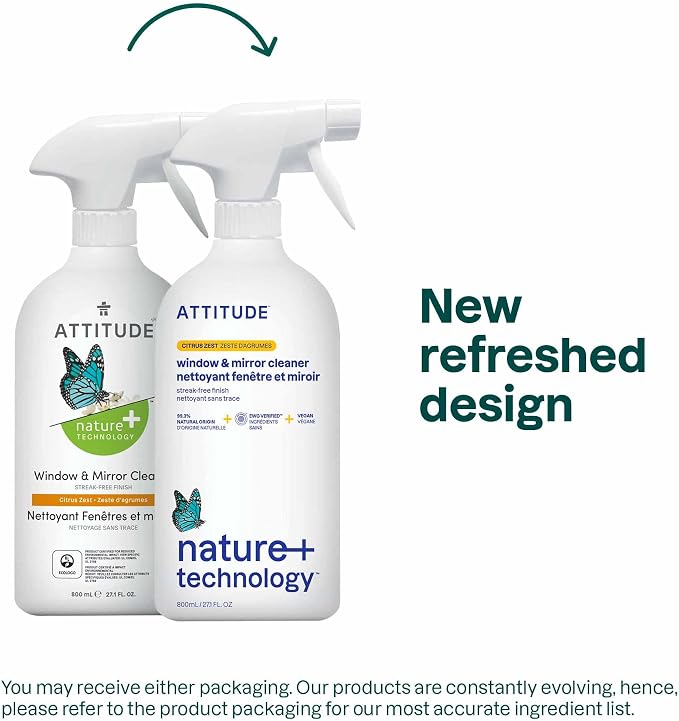 ATTITUDE Window & Mirror Cleaner, EWG Verified, Plant- & Mineral-Based - Image 2