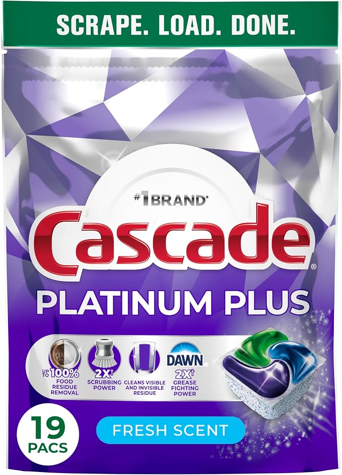 Cascade Platinum Plus Dishwasher Pods, Dishwasher Detergent, Dish Detergent Soap by Cascade
