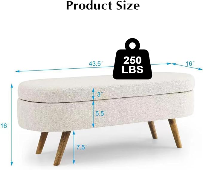 Storage Bench, Upholstered Entryway Benches - Image 2