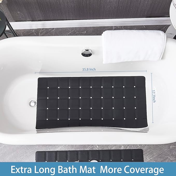 Foldable Silicone Bathtub Mat: Jumbo Size Heavy Duty Safety Bath Mat - Image 2