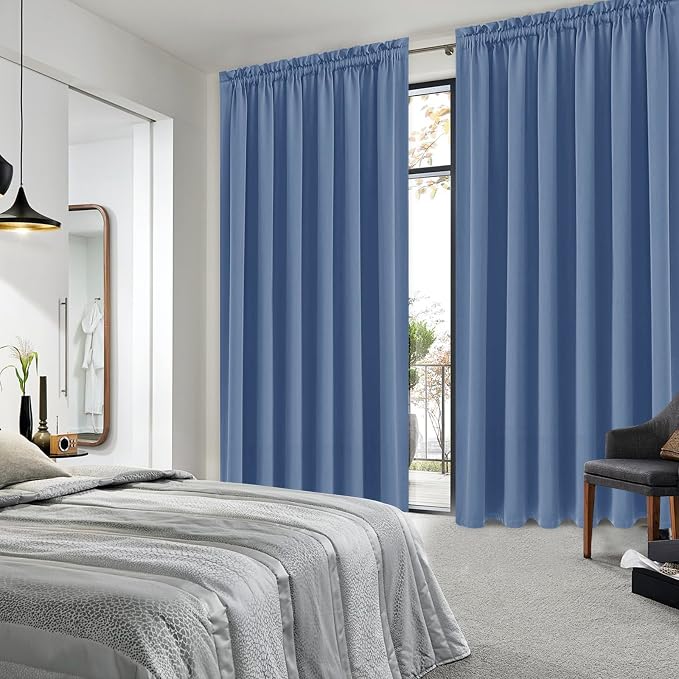 DWCN Blackout Curtains for Living Room Thermal Insulated, Energy Saving & Noise - Image 2