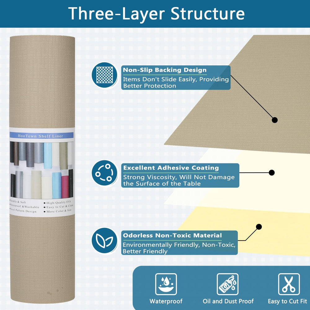 Self Adhesive Shelf Liner, 23.6" x 236.2" Peel and Stick Drawer Lin...