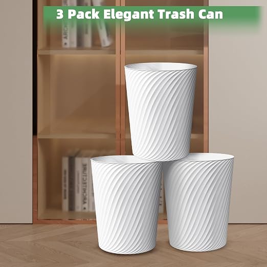 Small Trash Can 3 Pack 1.8 Gallons, Bathroom Trash Can & Garbage Can - Image 7