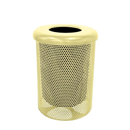 COATEDOUTDOORFURNITURE RFT-P-TXTSAND Heavy Duty Round Trash Receptacle by CoatedOutdoorFurniture