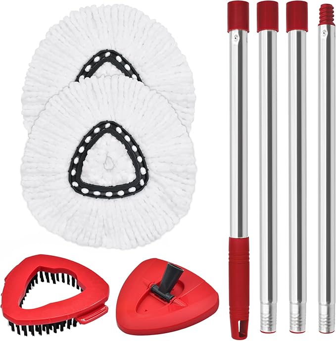 Spin Mop Handle Replacement for Ocedar, Mop Heads Replacements Compatible by ProfessionalCleaningSupplier
