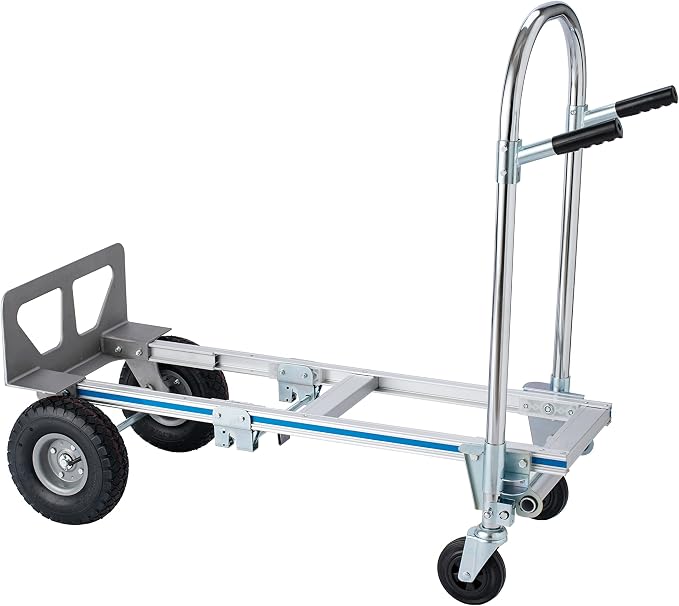 2 in 1 Aluminum Hand Truck Dolly 770lbs Weight Capacity Convertible Hand Truck - Image 2