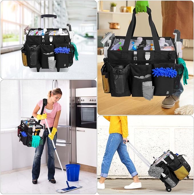 Extra Large Rolling Cleaning Caddy Bag - Image 2