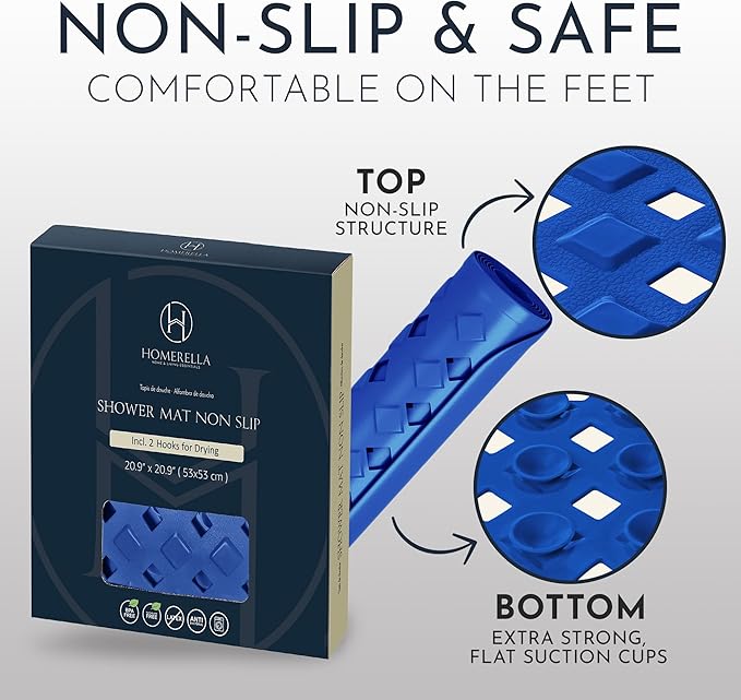 Homerella Anti Slip Shower Mat | Anti Mold Non Slip Bathtub Mat - Image 5