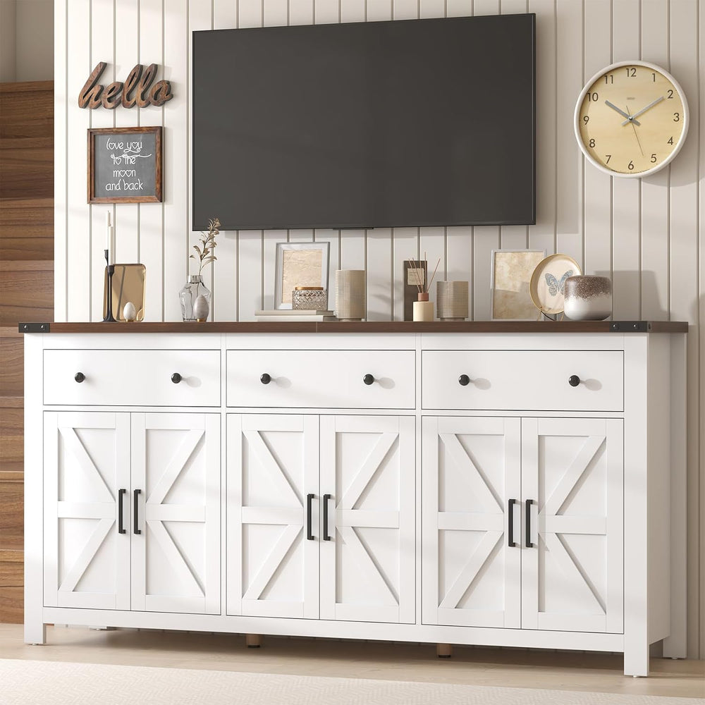 VVFLU 71" Large Sideboard Buffet Cabinet with Storage, Modern Farmhouse ...
