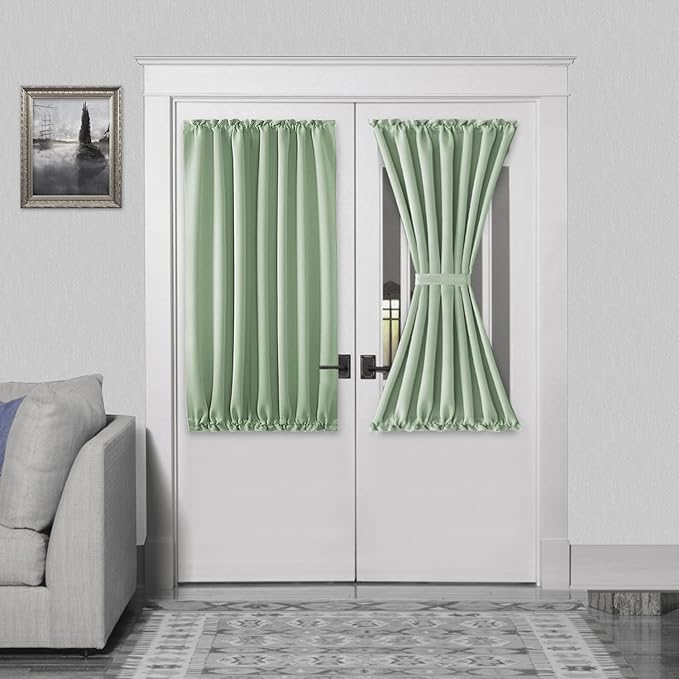 DWCN French Door Curtains – Rod Pocket Thermal Blackout Curtain by DWCN