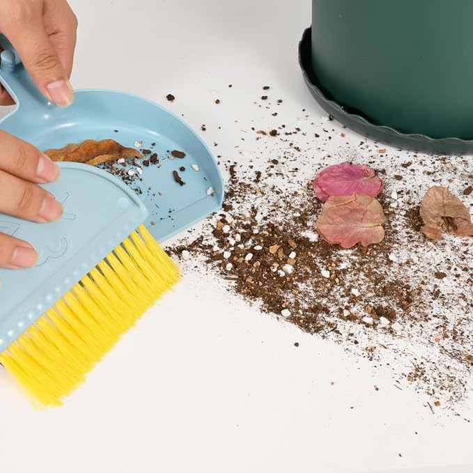 Small Broom and Dustpan Set, mini Compact Portable, - Image 4