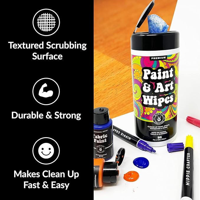 Paint and Art Wipes, Heavy-Duty Cleaner - Image 3