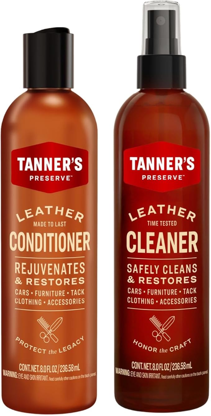 Tanner's Preserve Leather Cleaner & Conditioner Duo Pack, Rejuvinates & by TannersPreserve