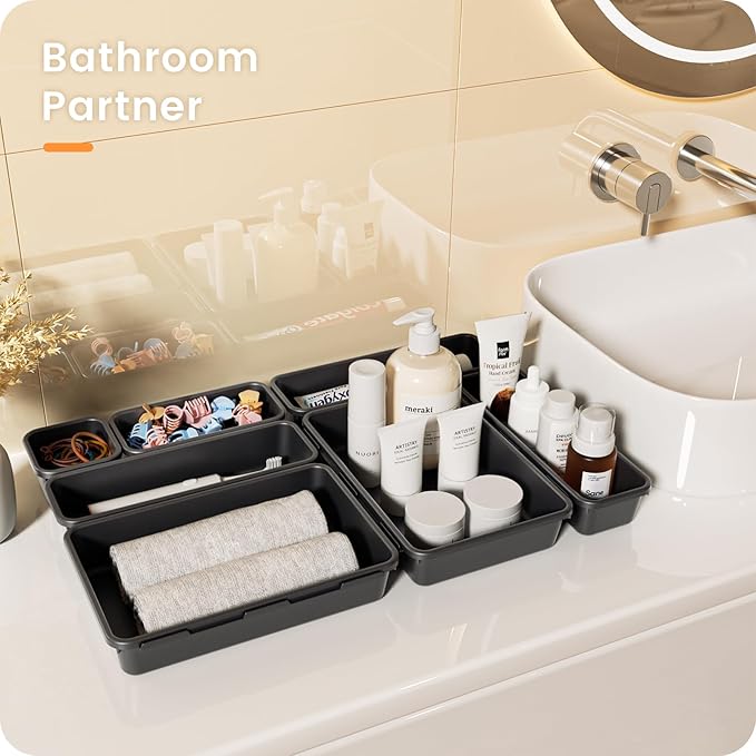 A-LuGei 【28PCS】 Drawer Organizer, Bathroom Organizers and Storage, Makeup - Image 2