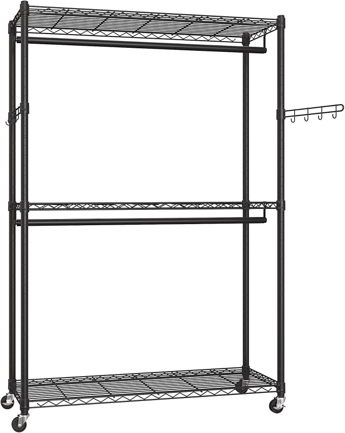 SONGMICS Heavy-Duty Rolling Clothes Rack, Garment Rack, Portable Closet - Image 7