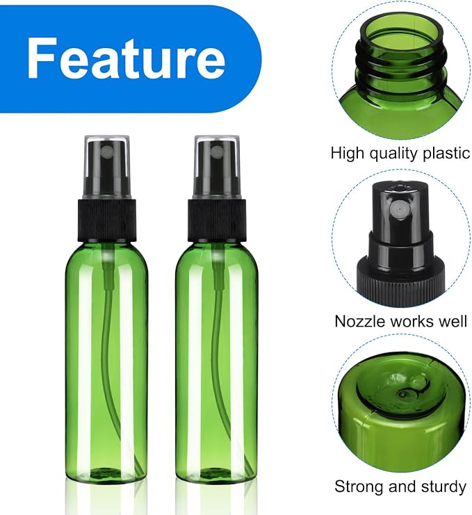 uxcell 100Pack Spray Bottles, 2Oz/60ML Reusable Clear Empty Mist Plastic Mini - Image 3