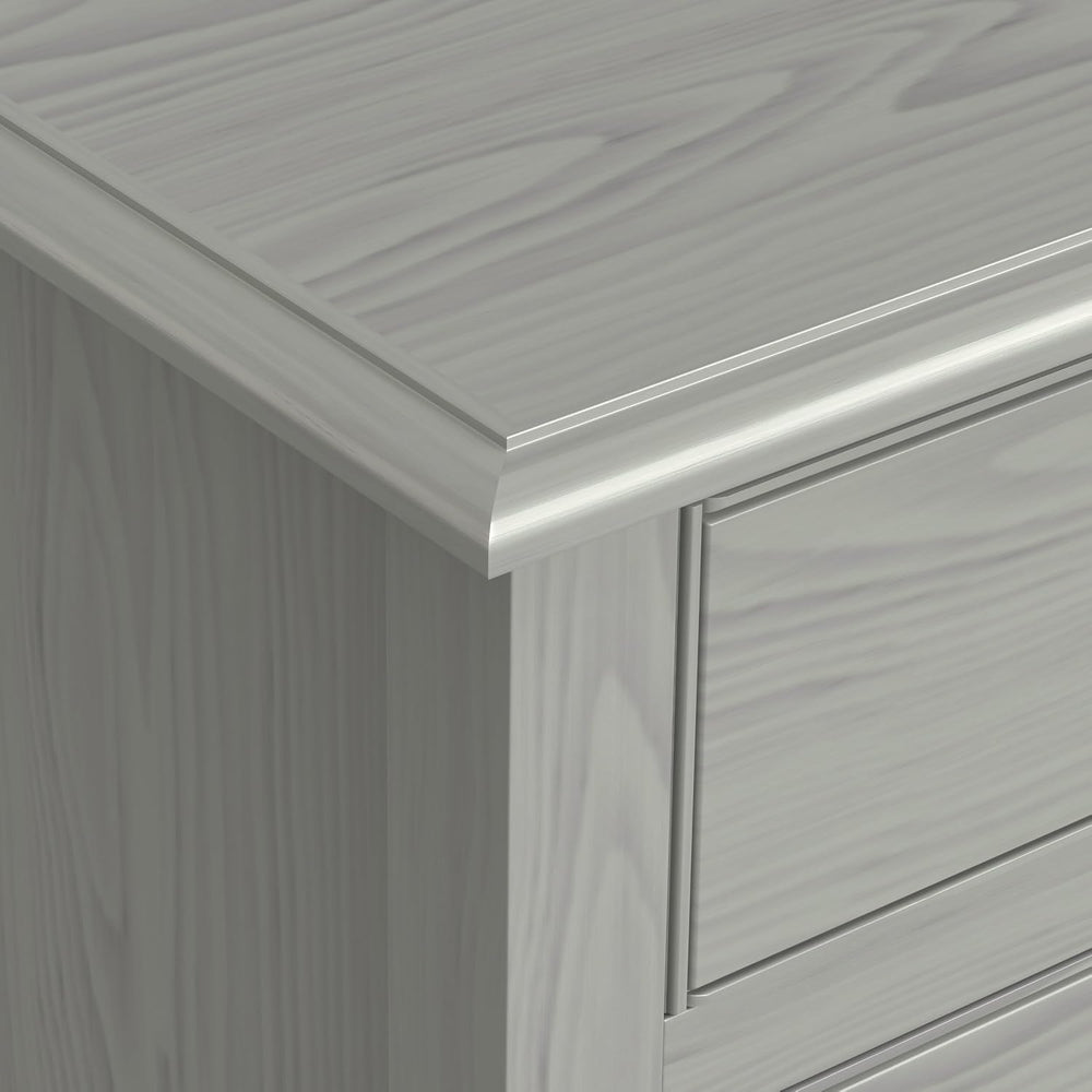 SIMPLIHOME Connaught 40" Wide Solid Wood Cabinet in Fog Grey