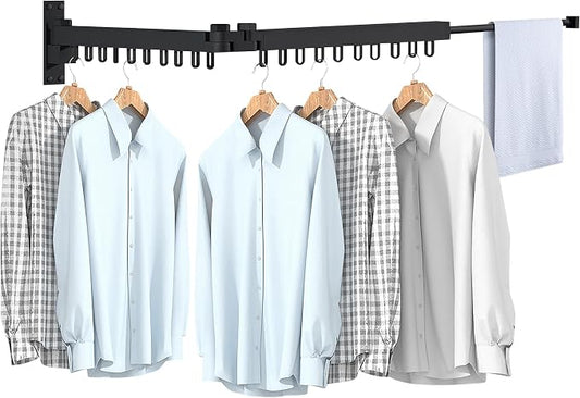 Bakala Clothes Drying Rack Foldable, Laundry Drying Rack Clothing Wall Mounted by BAKALA