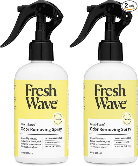 Fresh Wave Lemon Scent Odor Removing Spray, 8 fl. oz. | Pack of 2 | Odor by FreshWave