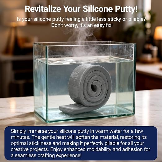 Moldable Silicone Putty, Waterproof, Stay Pliable, Good Plasticity - Image 2