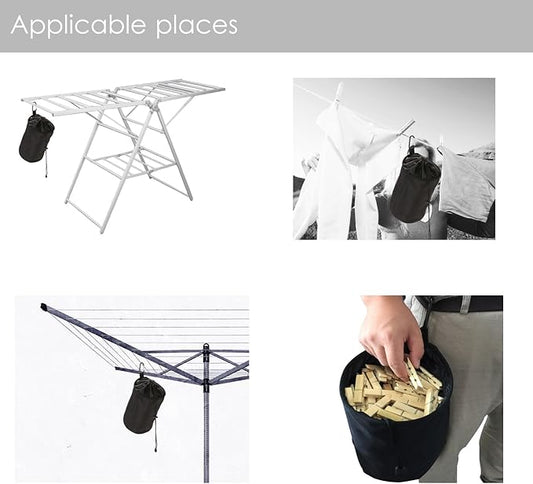 Clothespin Bag Hanging Clothesline Peg Organizer Storage Bags, Dust-proof - Image 2