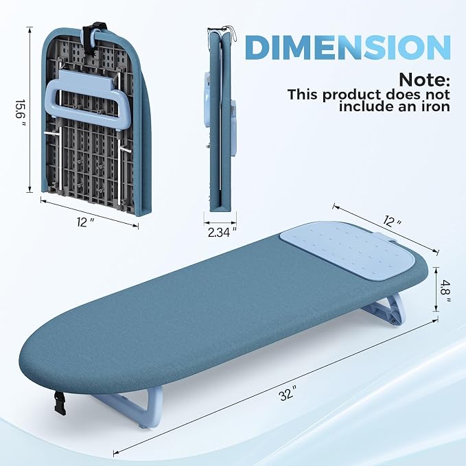 KINGBOARD Tabletop Ironing Board, Small Ironing Board - Image 2