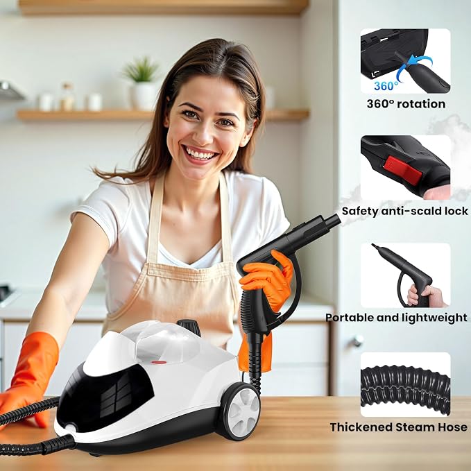 Steam Cleaner 1.5L Steamer for Cleaning Fast Heating 6-in-1 Multi-Surface - Image 6