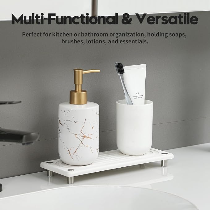 Water Absorbing Stone Sink Caddy, Diatomite Kitchen Sink Organizer, Bathroom - Image 7