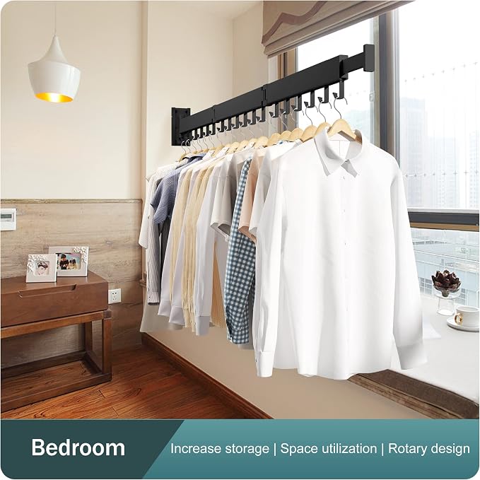 Clothes Drying Rack Wall Mounted, Drying Rack Clothing, Laundry Drying Rack - Image 9